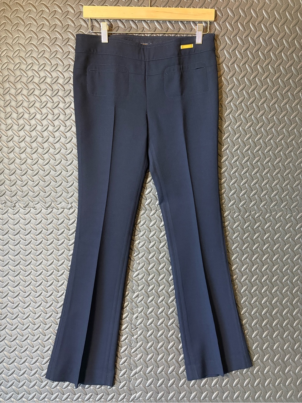 Tory Burch Navy Flared Dress Pants